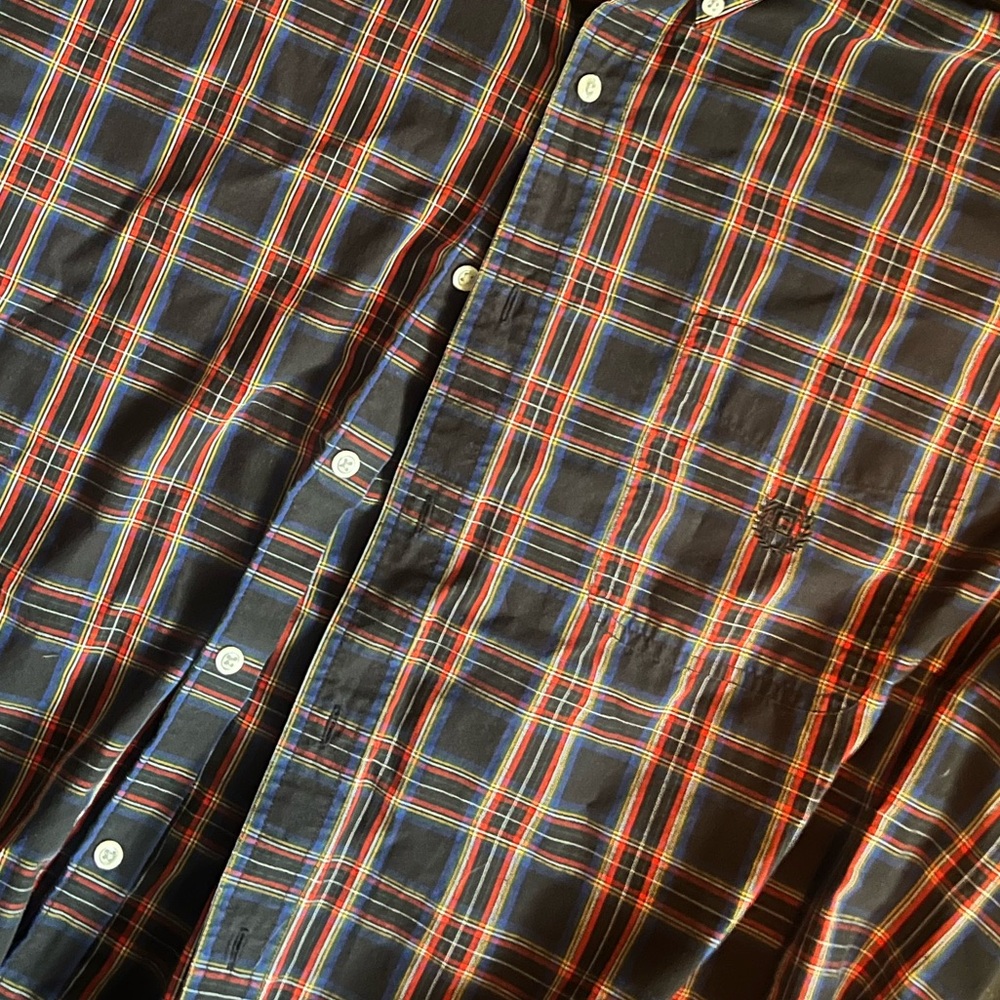 Chaps Multicolor Plaid Button-Down Shirt - image 2